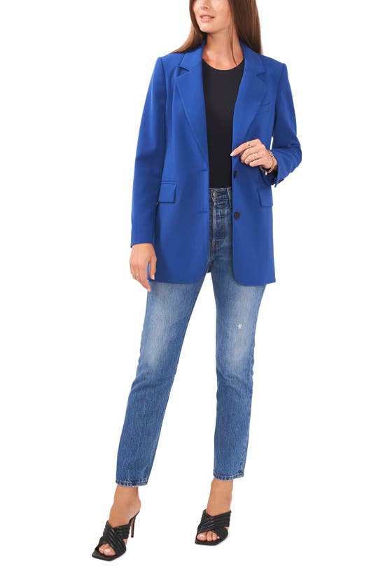 Vince Camuto Notch Collar Two Button Blazer In Twighlight Blue