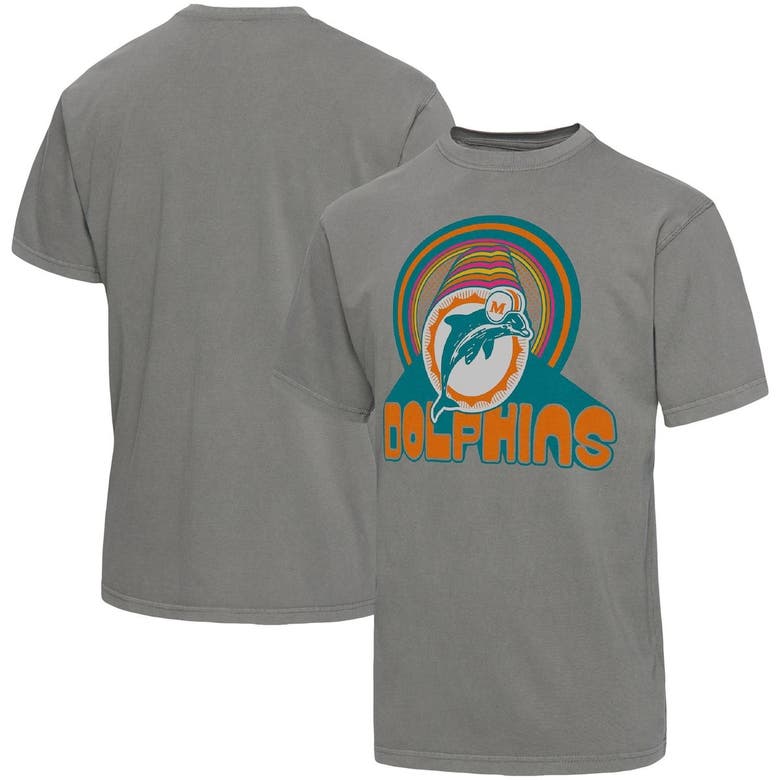 Junk Food Men's  Graphite Miami Dolphins Wonderland Infinity Vibe T-shirt