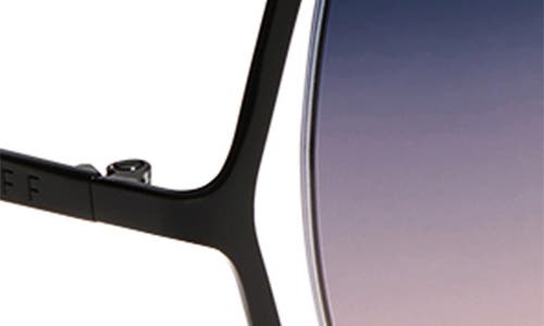 Diff Donna Ii 55mm Gradient Square Sunglasses In Black/twilight Gradient