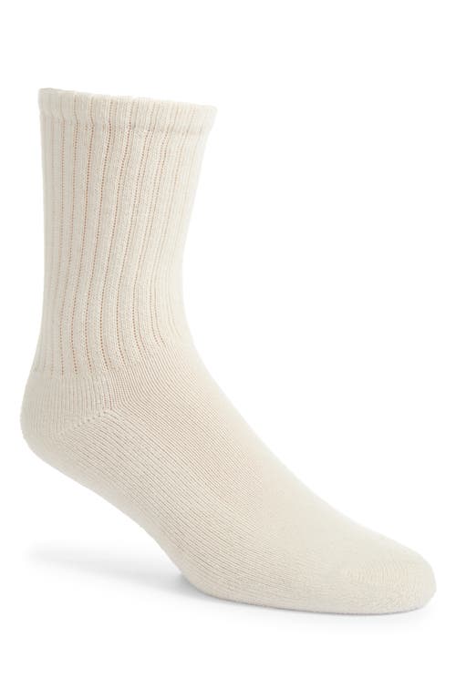 Solid Crew Socks in Natural