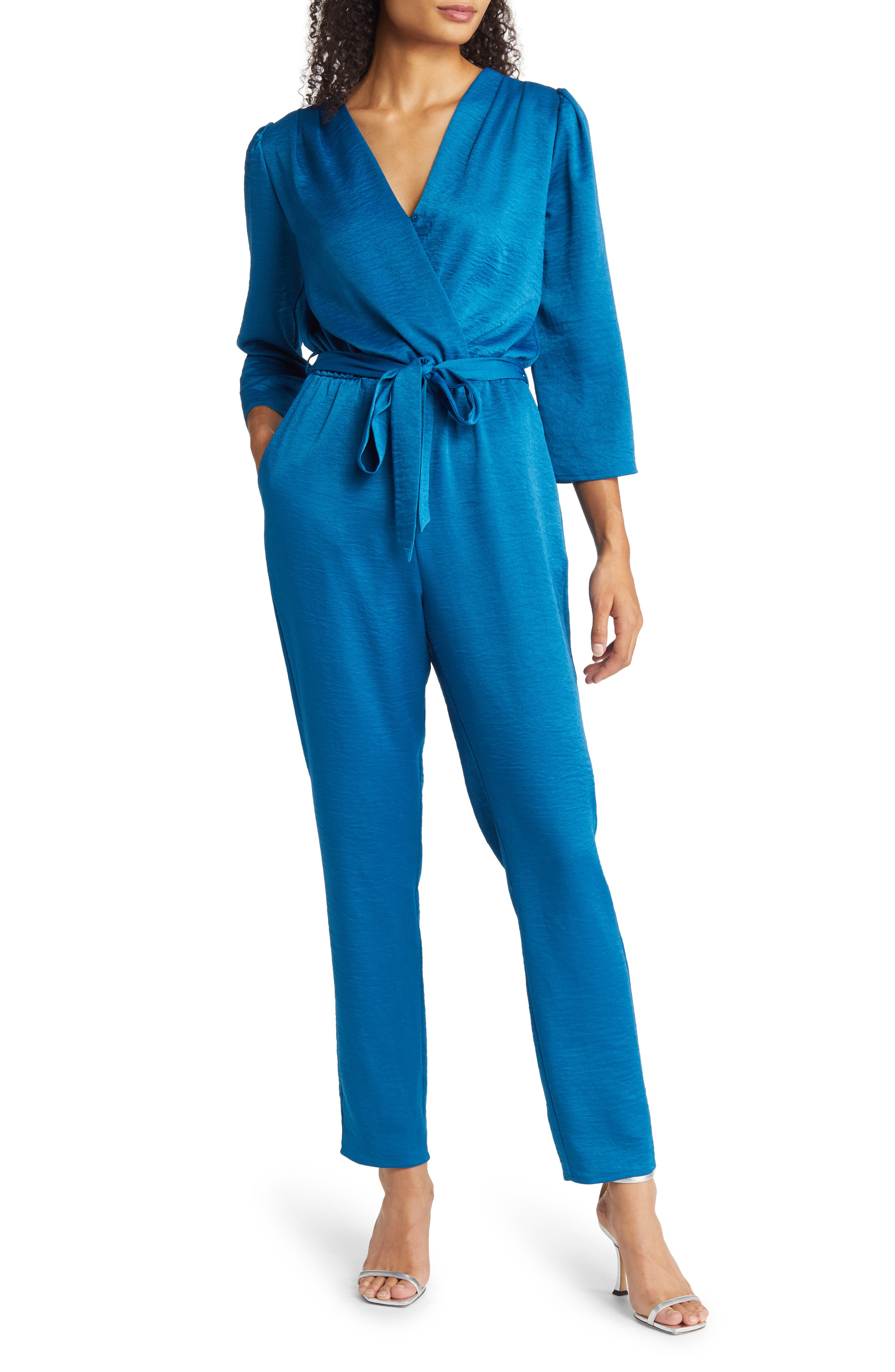 green and blue jumpsuit