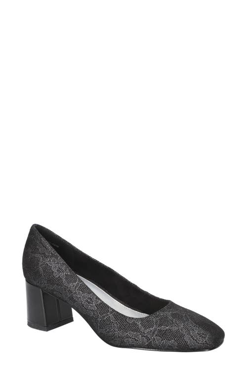 Shop Bella Vita Jillian Square Toe Pump In Black Lace