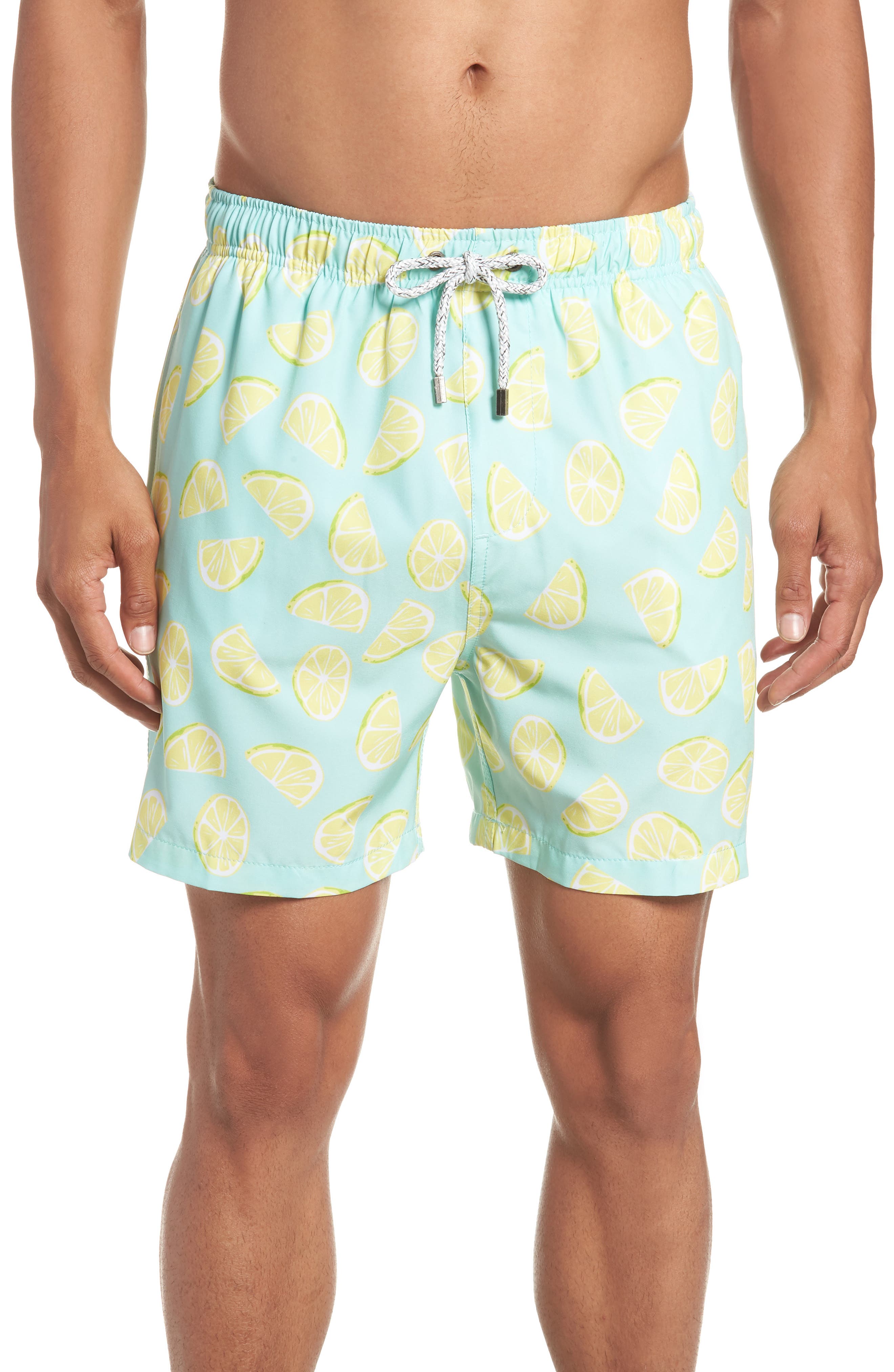 lemon swim trunks