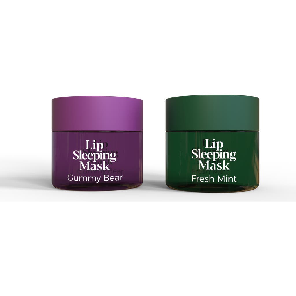 Pursonic Lip Sleeping Mask 2 Pack- Gummy Bear & Fresh Mint In Multicolor