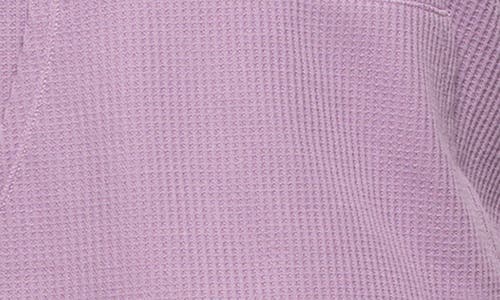 Felina Jolie Thermal Knit Hoodie Pajamas In Orchid Mist