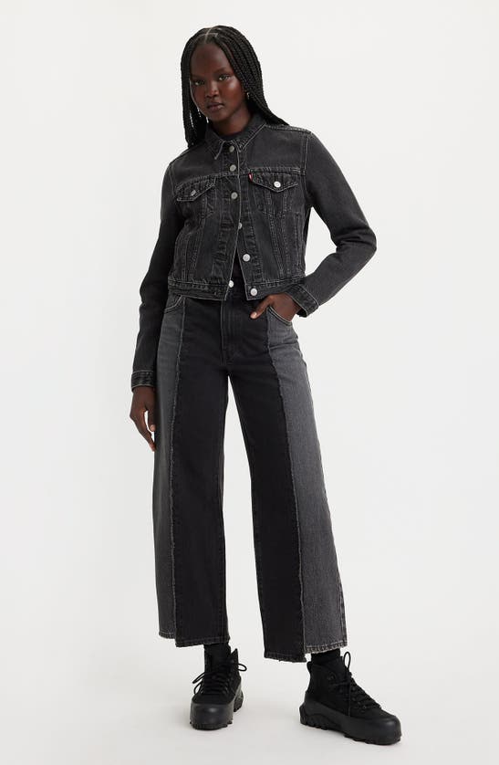 Levi's Recrafted Crop Baggy Wide Leg Dad Jeans In In The Fifth Dimension