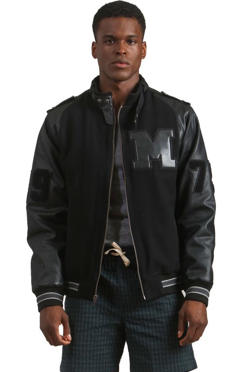 Shop Members Only Varsity Jacket In Black