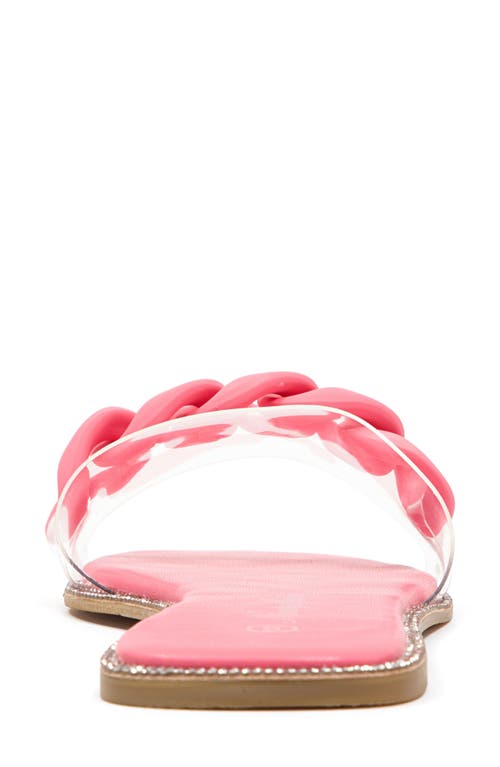 Ninety Union Women's Tampa Chain Link Vinyl Slides In Fuchsia