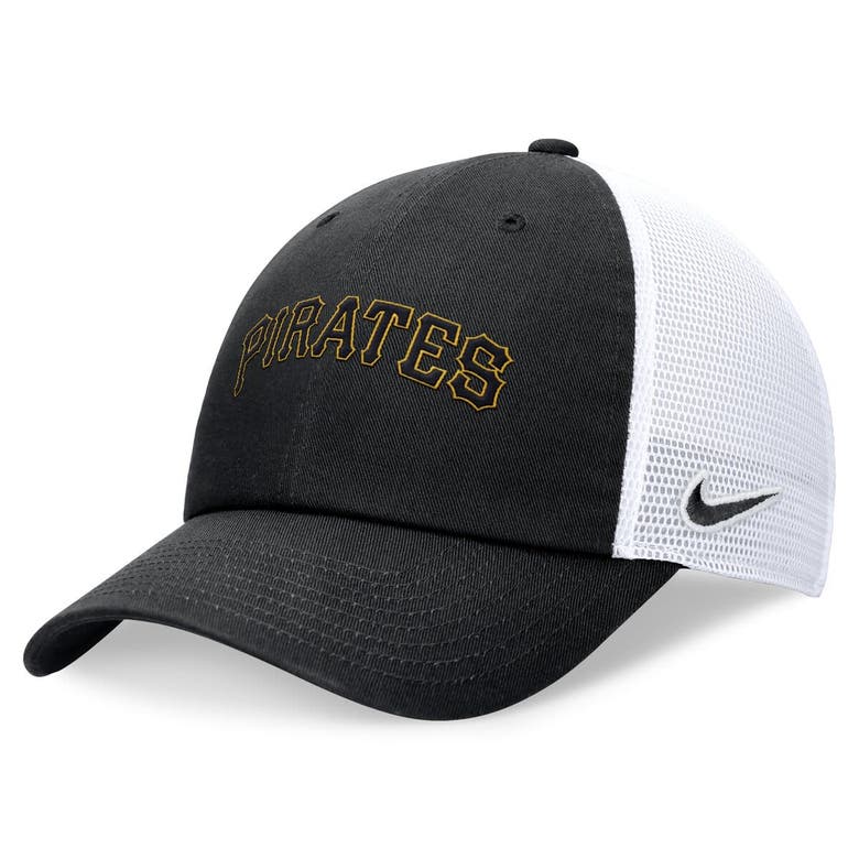 Nike Black Pittsburgh Pirates Evergreen Wordmark Trucker Adjustable Hat