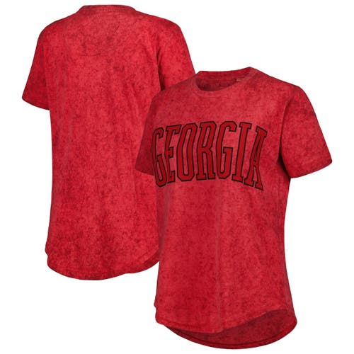 Women's Pressbox Red Georgia Bulldogs Southlawn Sun-Washed T-Shirt
