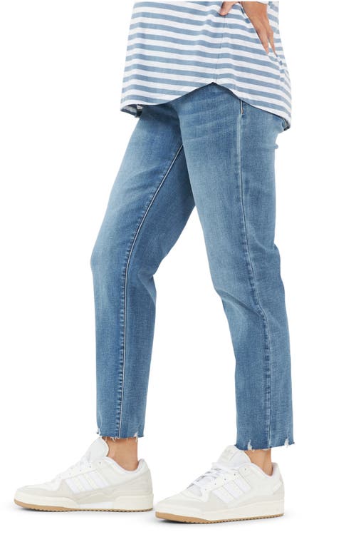 Ripe Maternity Jamie Raw Edge Under The Bump Maternity Jeans In Vintage Wash