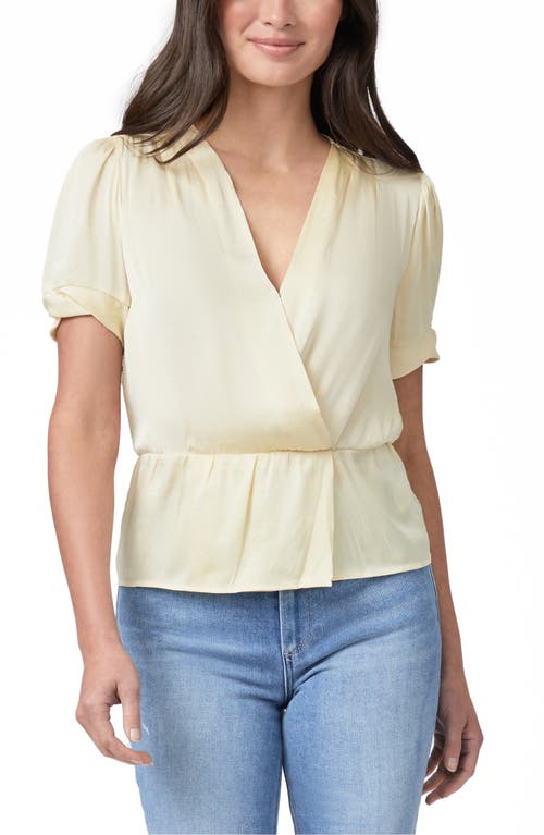 PAIGE Felicity Puff Sleeve Blouse in Pale Daffodil