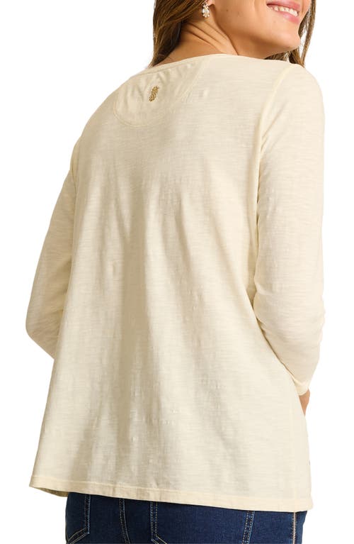 Tommy Bahama Forever Fronds Sequin Embellished Organic Cotton Graphic T-shirt In Coconut