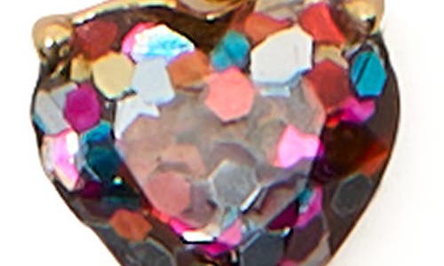 Kate Spade Gold-tone Stone Heart Pendant Necklace, 16" + 3" Extender In Gold Multi