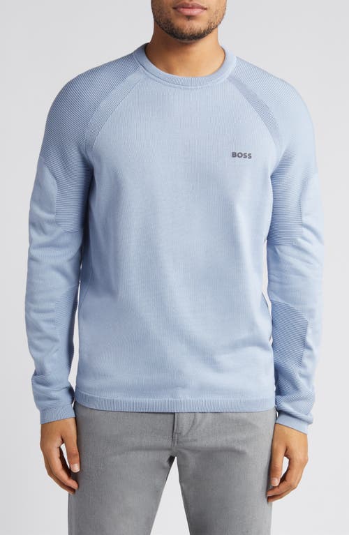 BOSS Perform-X Crewneck Sweater Open Blue at Nordstrom,