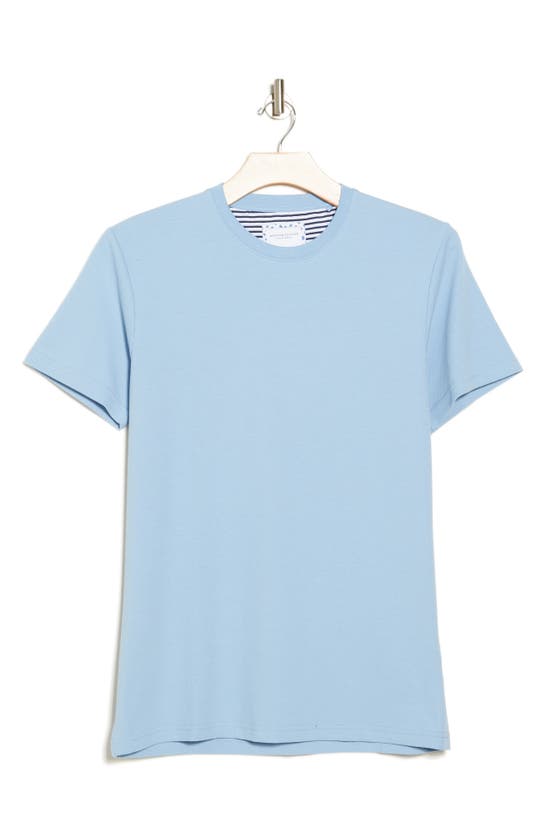 Shop Denim And Flower Textured T-shirt In Baby Blue