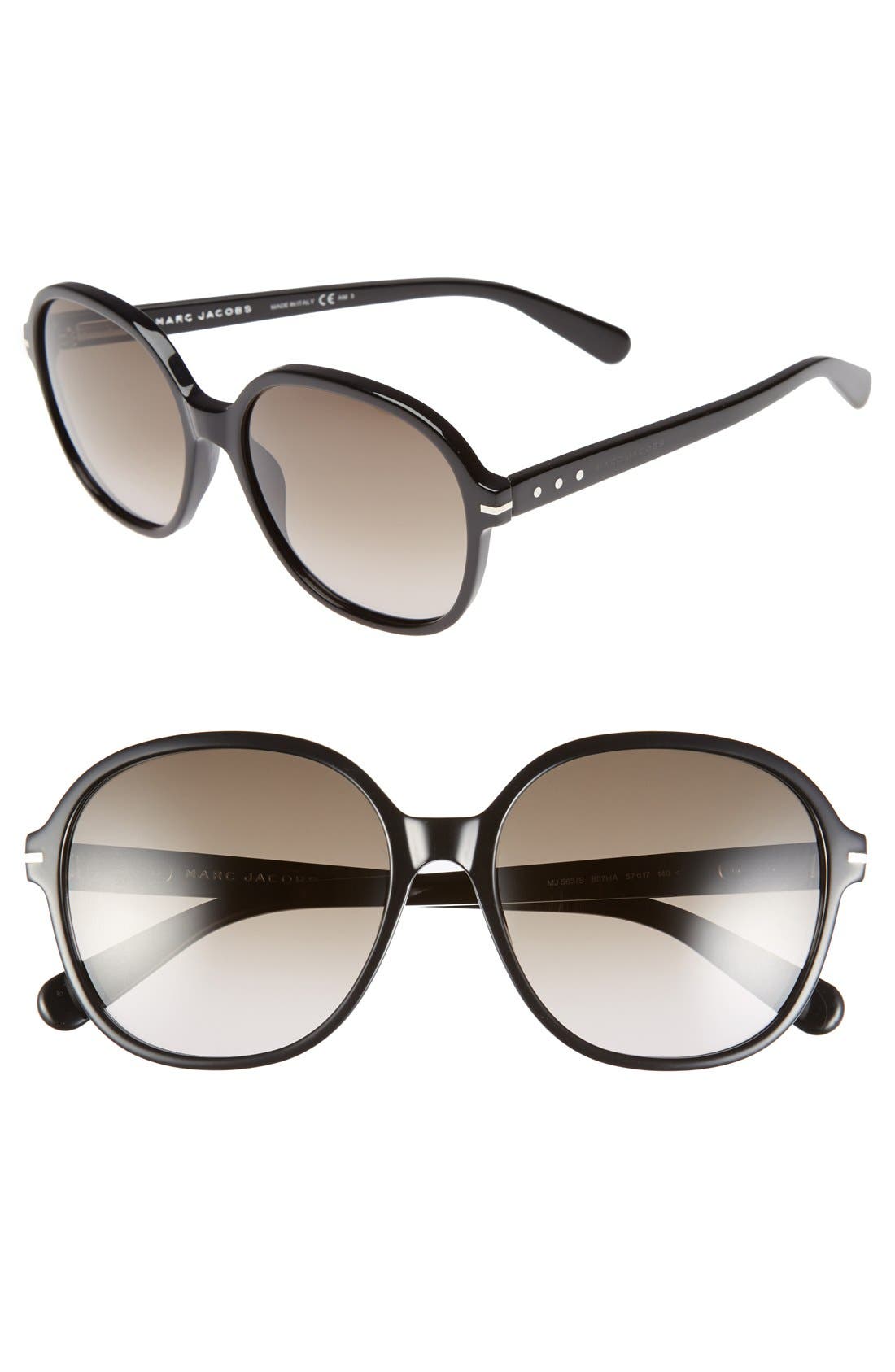 MARC JACOBS 57mm Round Sunglasses Nordstrom