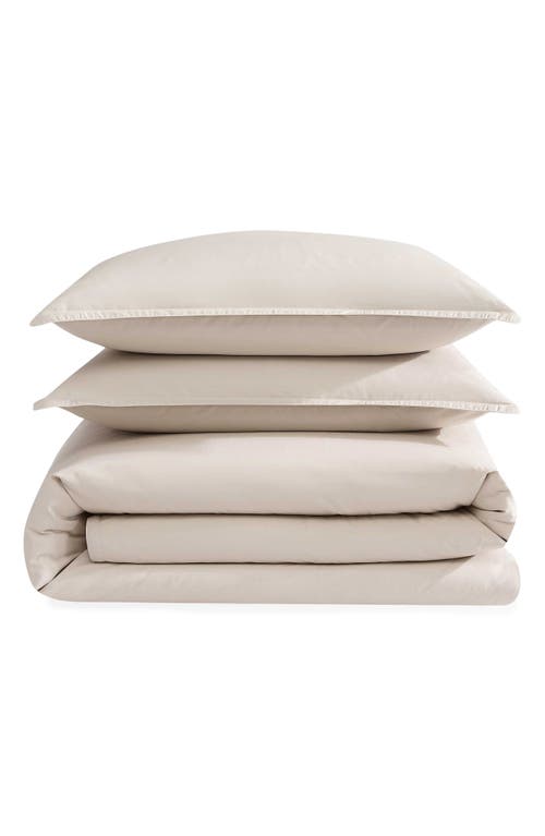 Calvin Klein Reversible Cotton Blend Duvet Cover & Shams Set in Beige/Tan at Nordstrom