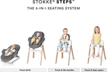 Stokke Steps™ Complete Highchair with Chair, Baby Set, Cushion