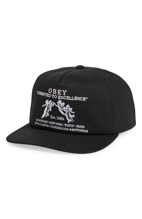 Obey Committed To Excellence Snapback Baseball Cap in Black at Nordstrom