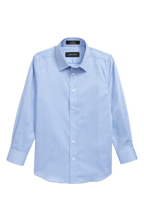 Kids' Solid Cotton Button-Up Shirt (Little Kid & Big Kid)