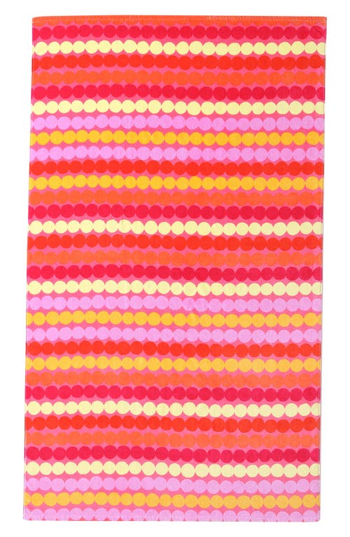 Marimekko Rasymatto Dot Print Beach Towel in Pink