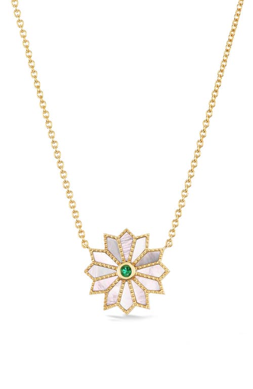 Orly Marcel Mini Sacred Flower Pendant Necklace in Green at Nordstrom