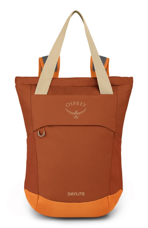 Shop Osprey Daylite Water Repellent Tote Pack In Umber/tequila Sunrise