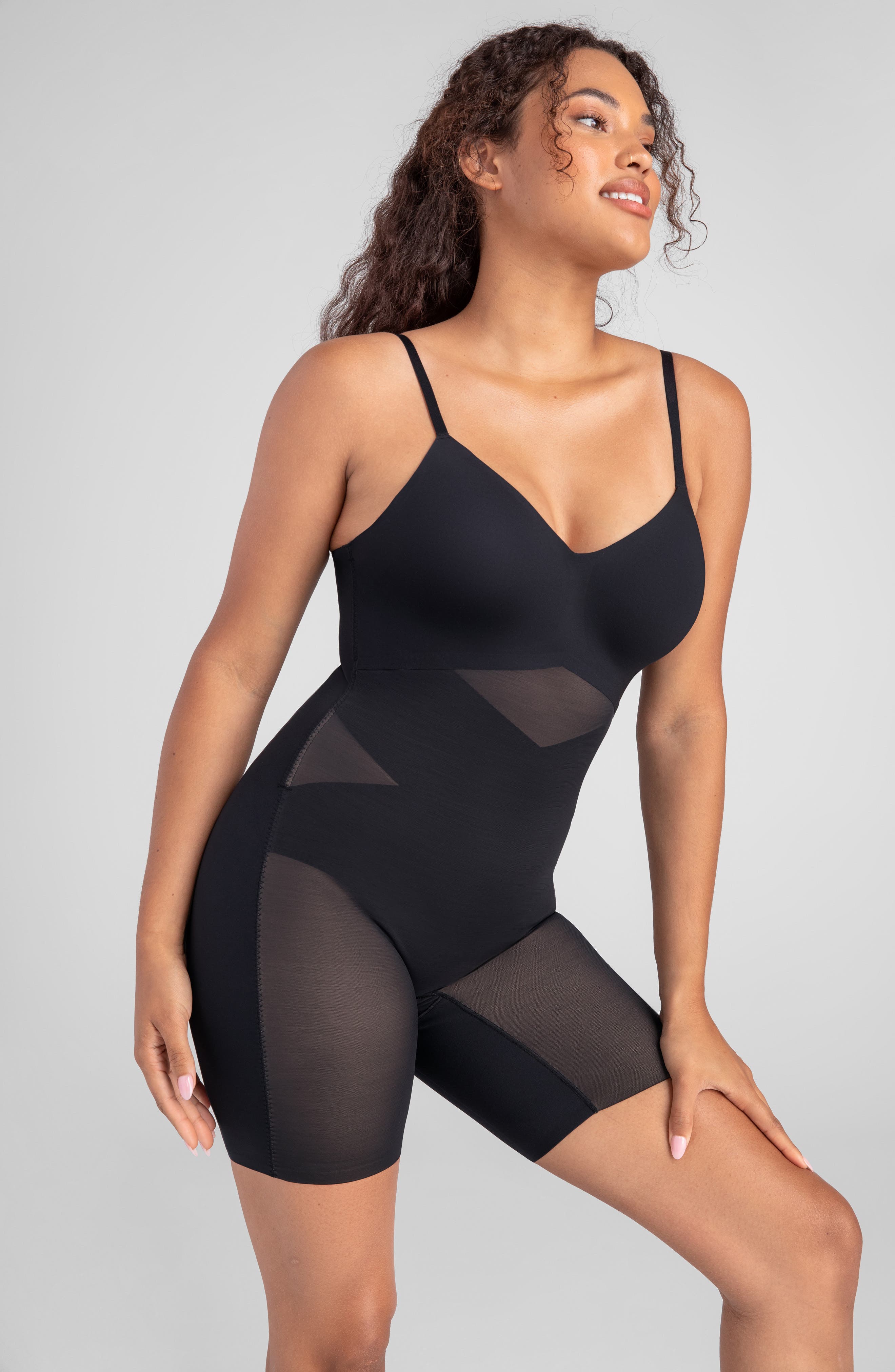 Honeylove Low Back Mid Thigh Bodysuit Nordstrom