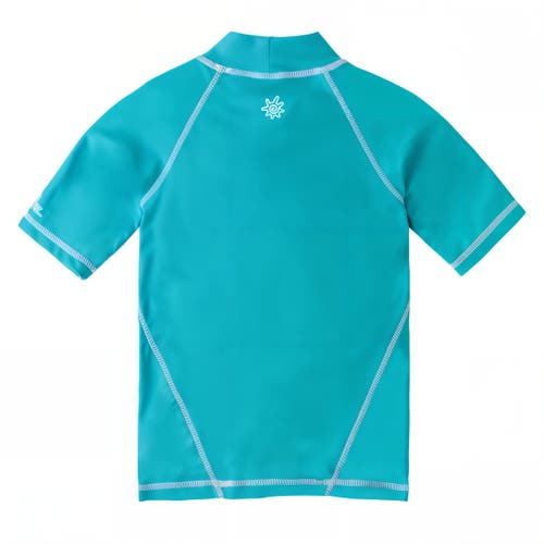 Uv Skinz Ss Sport Sun & Swim Shirt In Scuba Blue Surfing Sloth