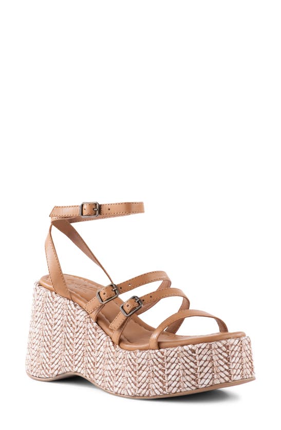 Shop Seychelles Grapefruit Platform Wedge Sandal In Tan