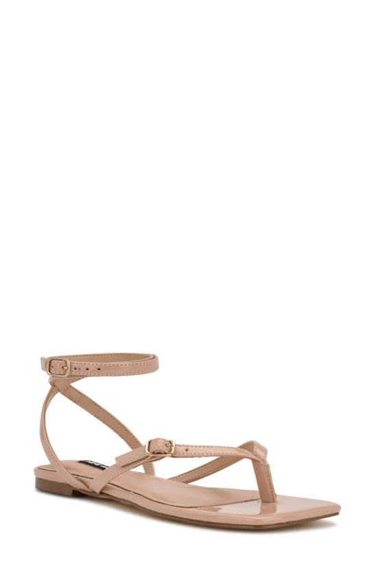 Nine West Nelson Strappy Sandal In Light Natural