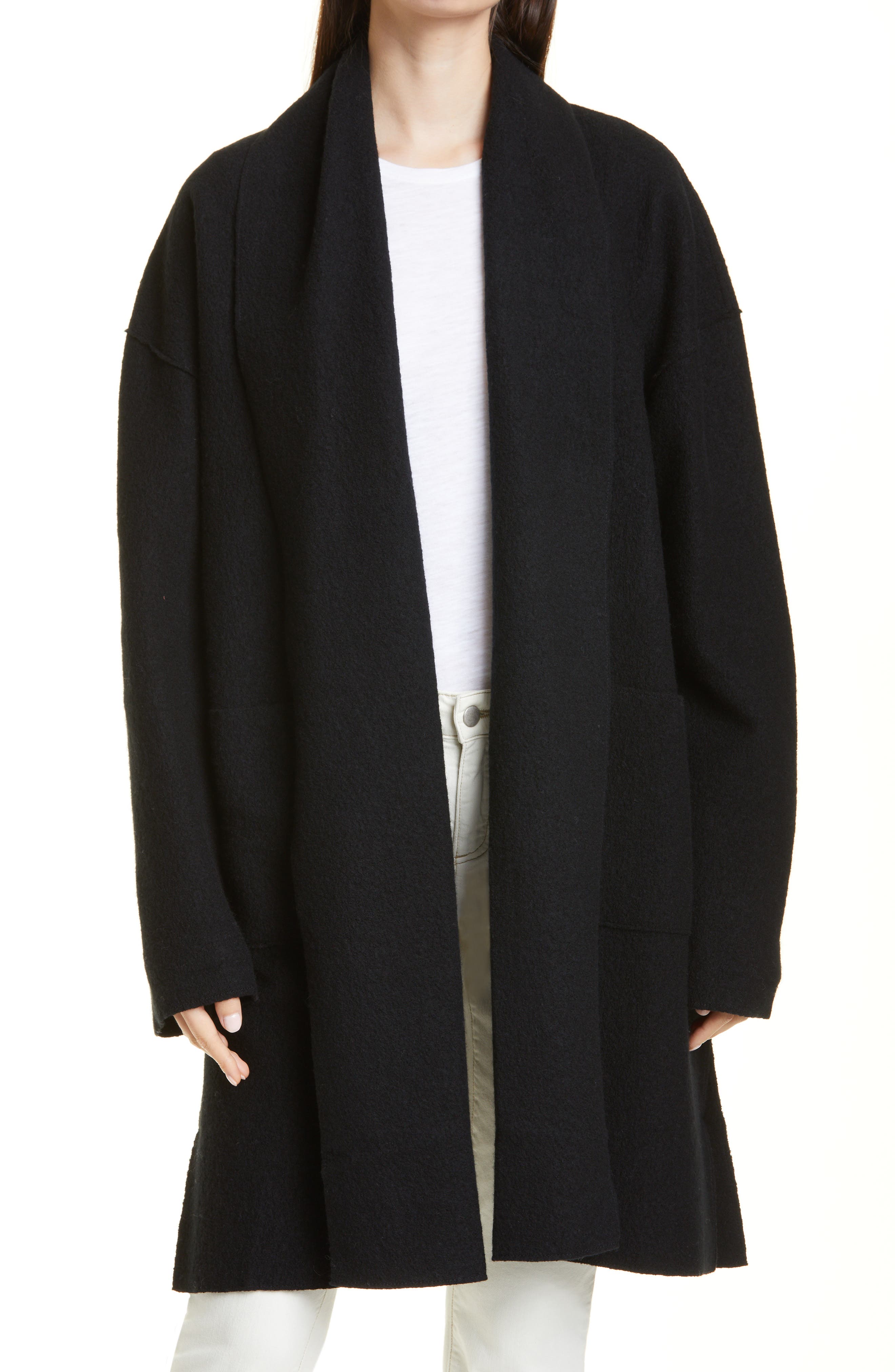 eileen fisher boiled wool jacket