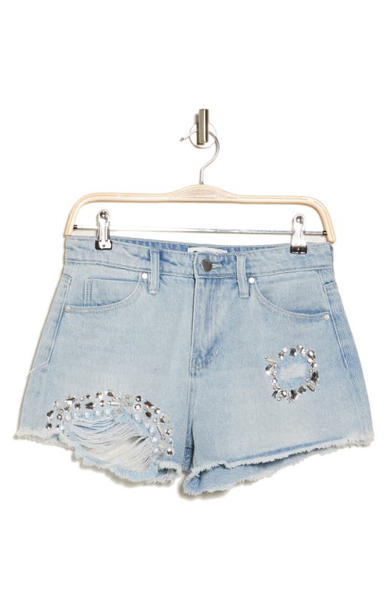 Ptcl Bling Denim Shorts In Blue