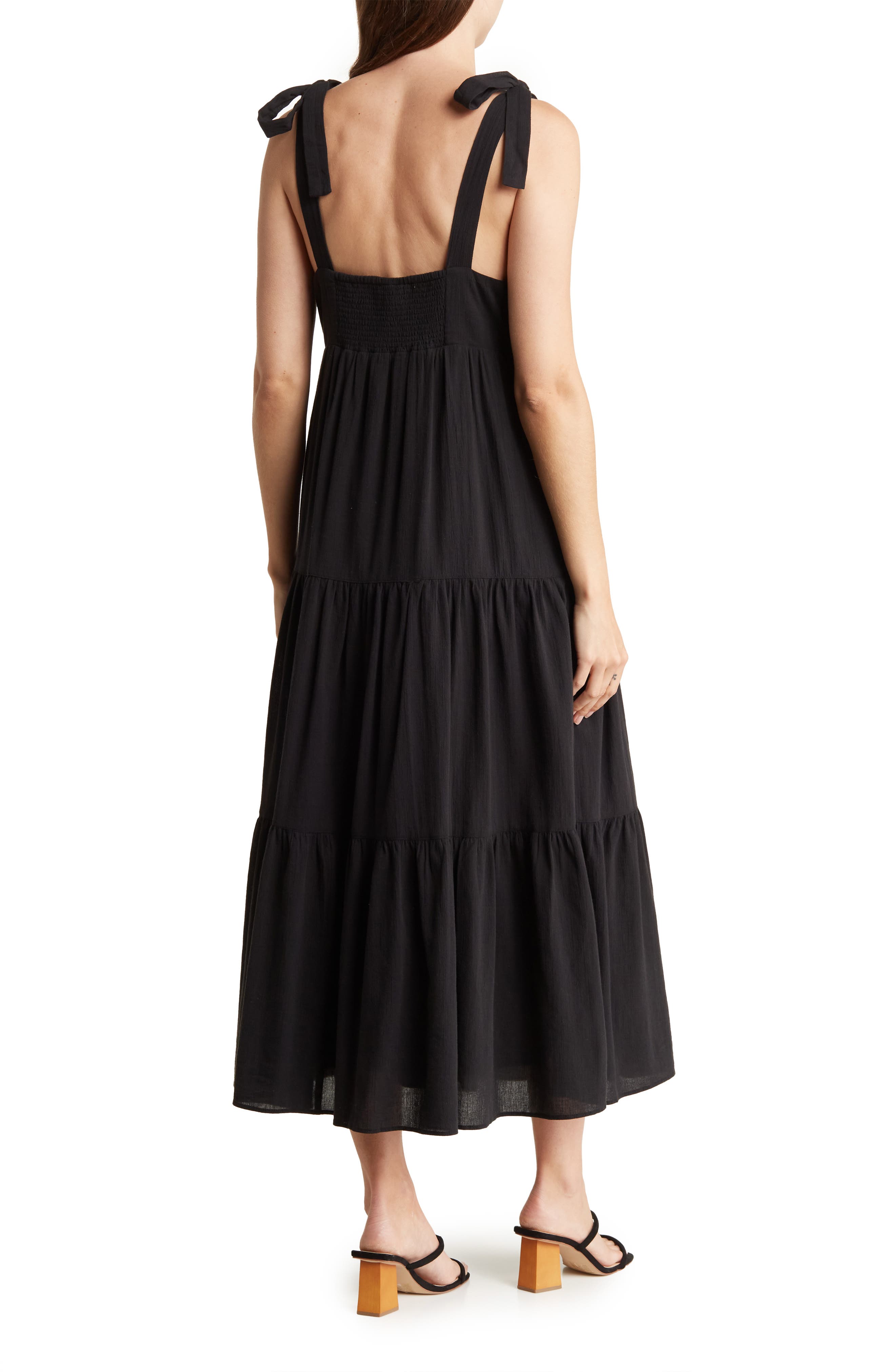 Madewell Tie Strap Tiered Midi Dress Nordstromrack