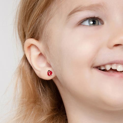 In Season Jewelry Adorable Enamel Ladybug Earrings In Red