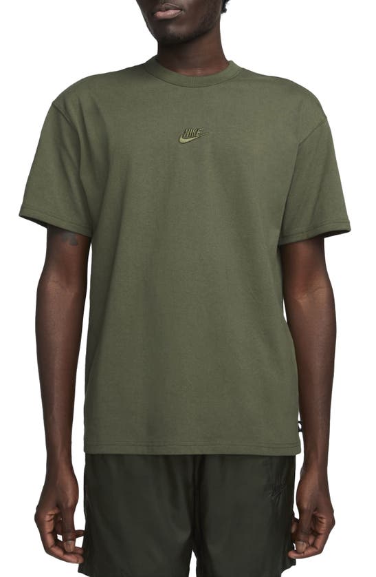 Nike Premium Essential Cotton T-shirt In Cargo Khaki