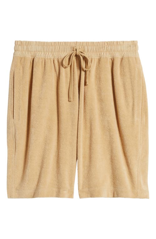 Shop Atm Anthony Thomas Melillo Drawstring Terry Cloth Shorts In Sand Castle