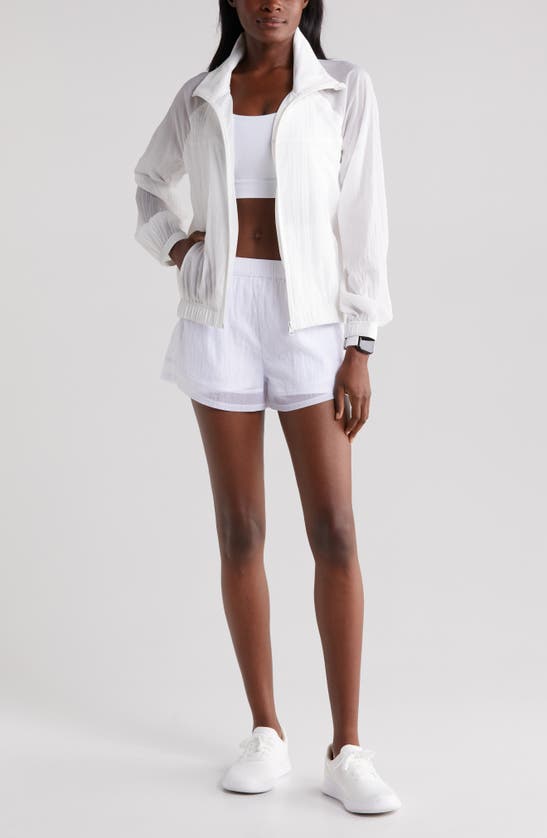 Shop Zella Expression Sheer Jacket In White