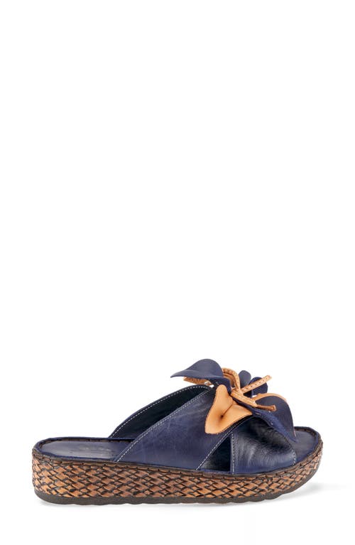 Shop Spring Step Hilary Wedge Slide Sandal In Navy