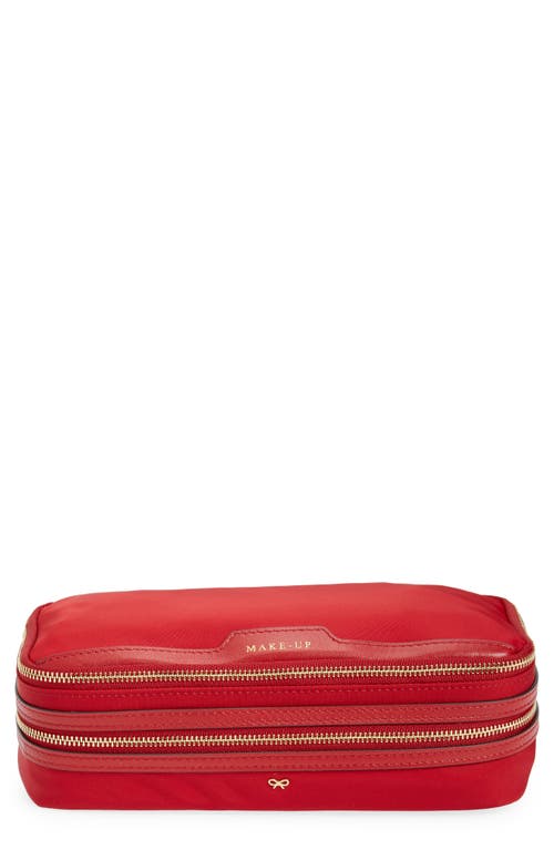 Make-Up Recycled Nylon Cosmetics Zip Pouch in Red