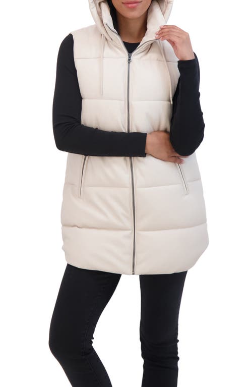 Sebby Quilted Puffer Vest In Ivory