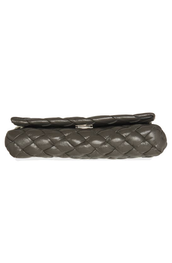 Bottega Veneta Men's Small Rumple Intreccio Leather Crossbody Bag In Light Graphite/ Silver