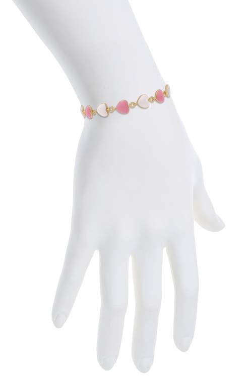 Shop Lily Nily Kids' Heart Link Bracelet In Pink