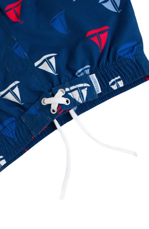 Ruggedbutts Kids' Sail Away Swim Trunks In Sail Away