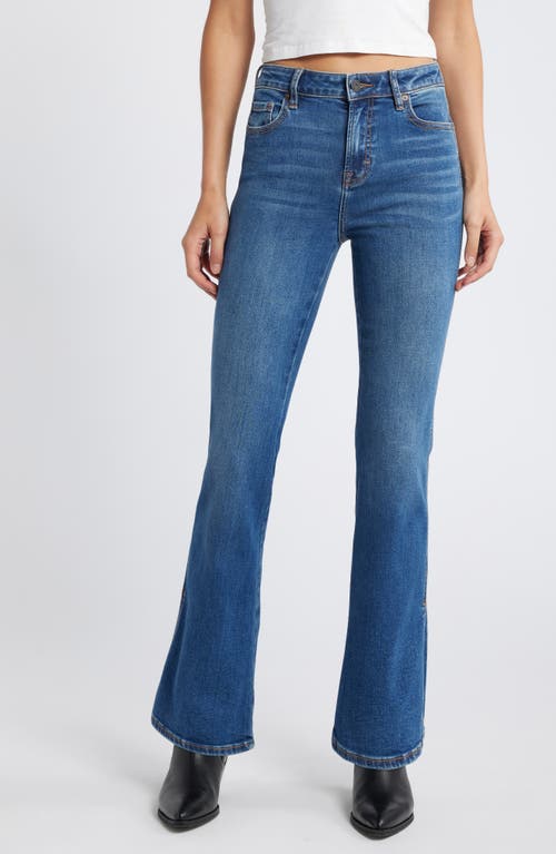 HIDDEN JEANS Side Slit Mid Rise Bootcut Jeans in Dark Wash 