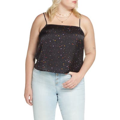 Plus Size Bp. X Claudia Sulewski Straight Neck Camisole Top, Black