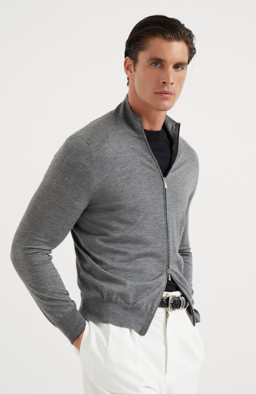 Shop Brunello Cucinelli Lightweight Cardigan In Dark Grey