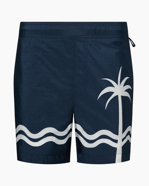 Onia Nylon Crinkle 5 Swim Trunk In Blue