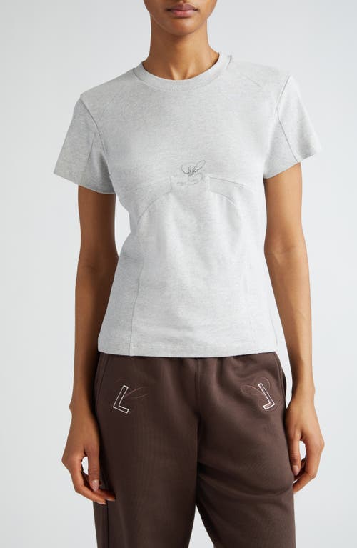 Foil Monogram Cotton T-Shirt in Grey